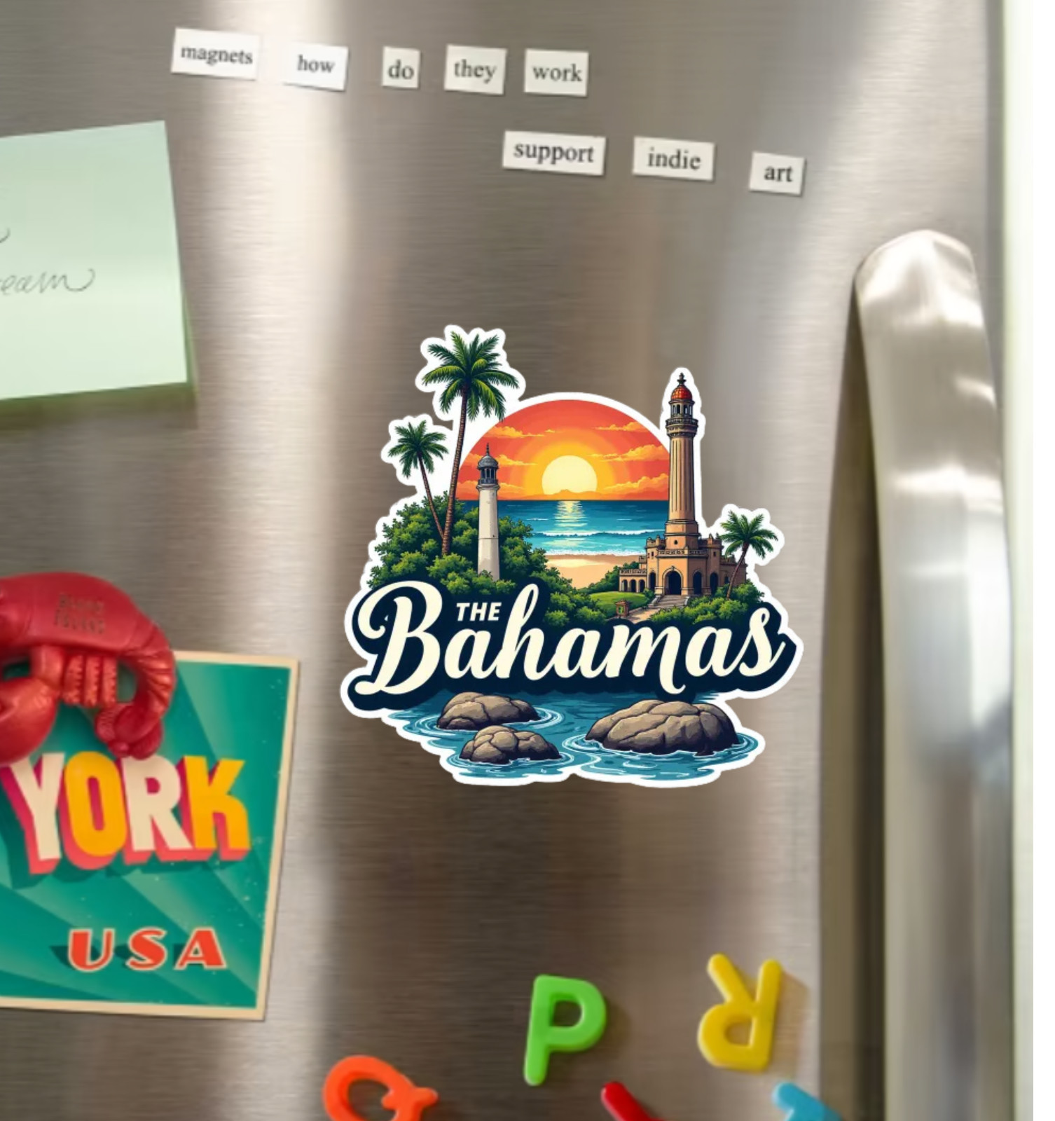 The Bahamas Fridge Magnet or Laptop Sticker