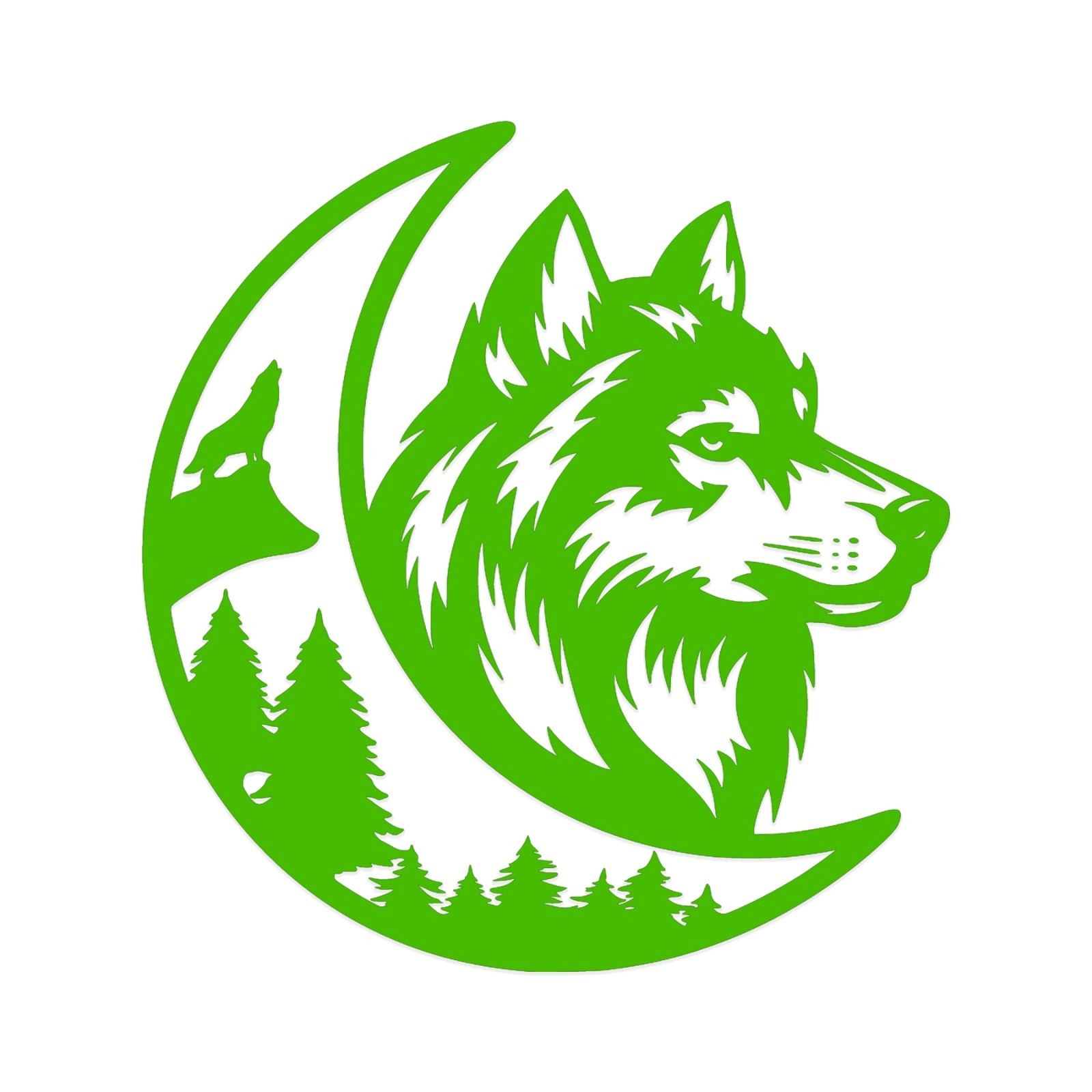 Wolf Moon Mountain Vinyl Decal Sticker – Camper Van Wolves Graphic Adventure