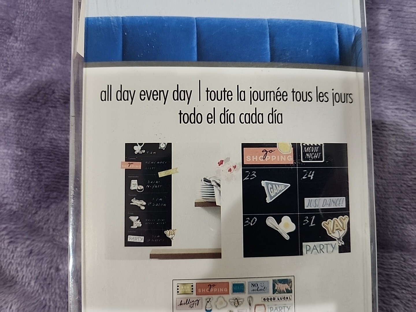New! Wallies Wall Planner Sticker Set 63 Pieces W12486 Motivational Removable