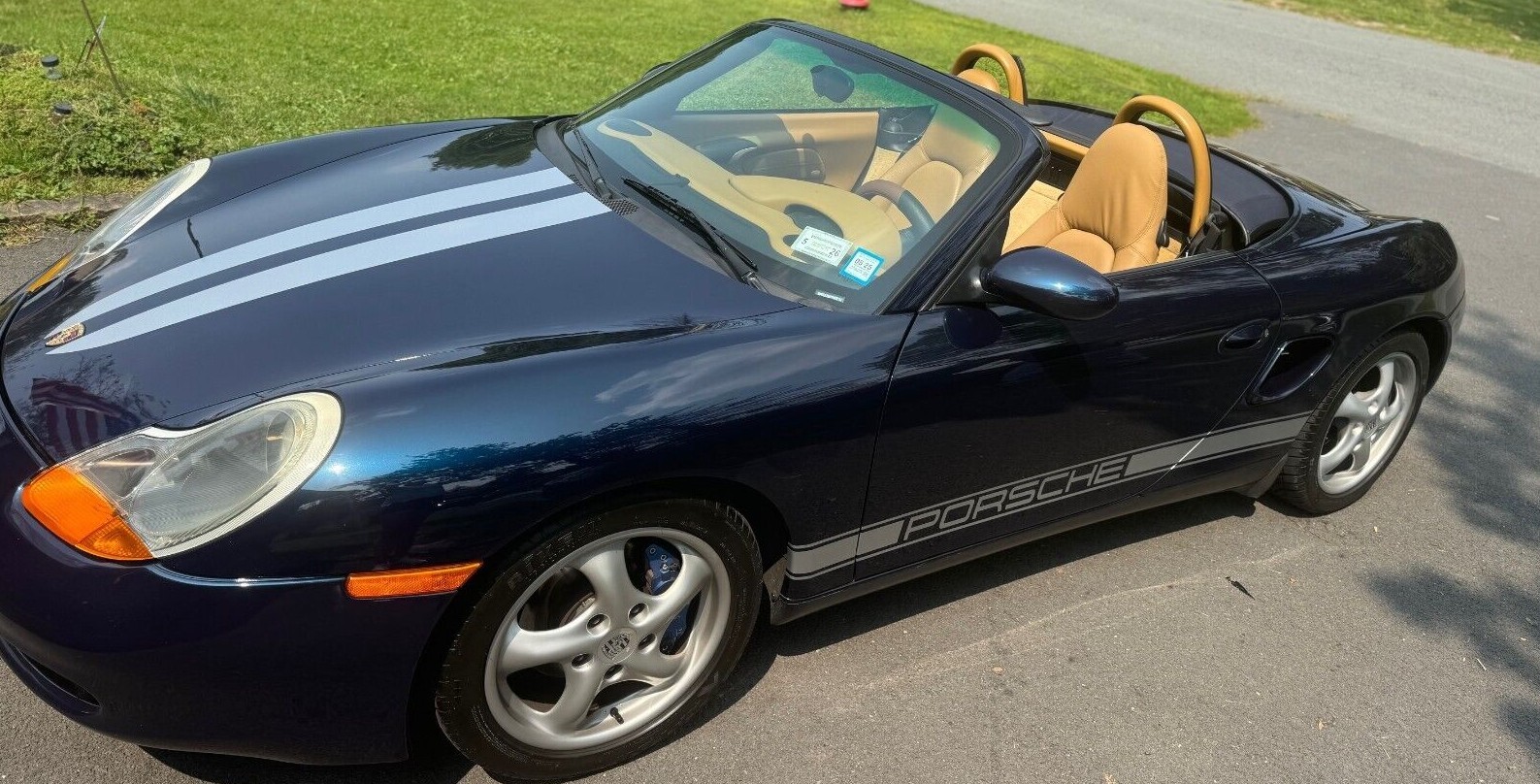 Hood Rear and Rocker Stripe Stripes Graphics kit Compatible with Porsche Boxster