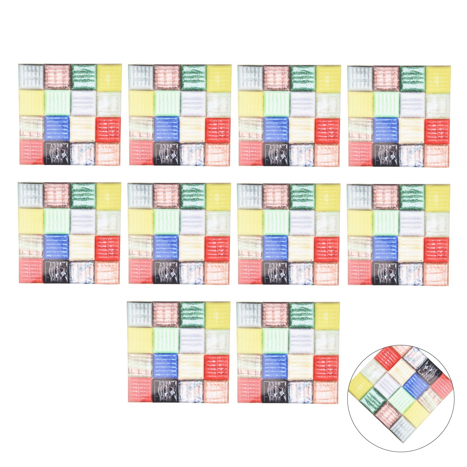 Flexible And Humidity Wall Stickers Oilproof For Kitchen Mosaic Wall Tiles 10pcs