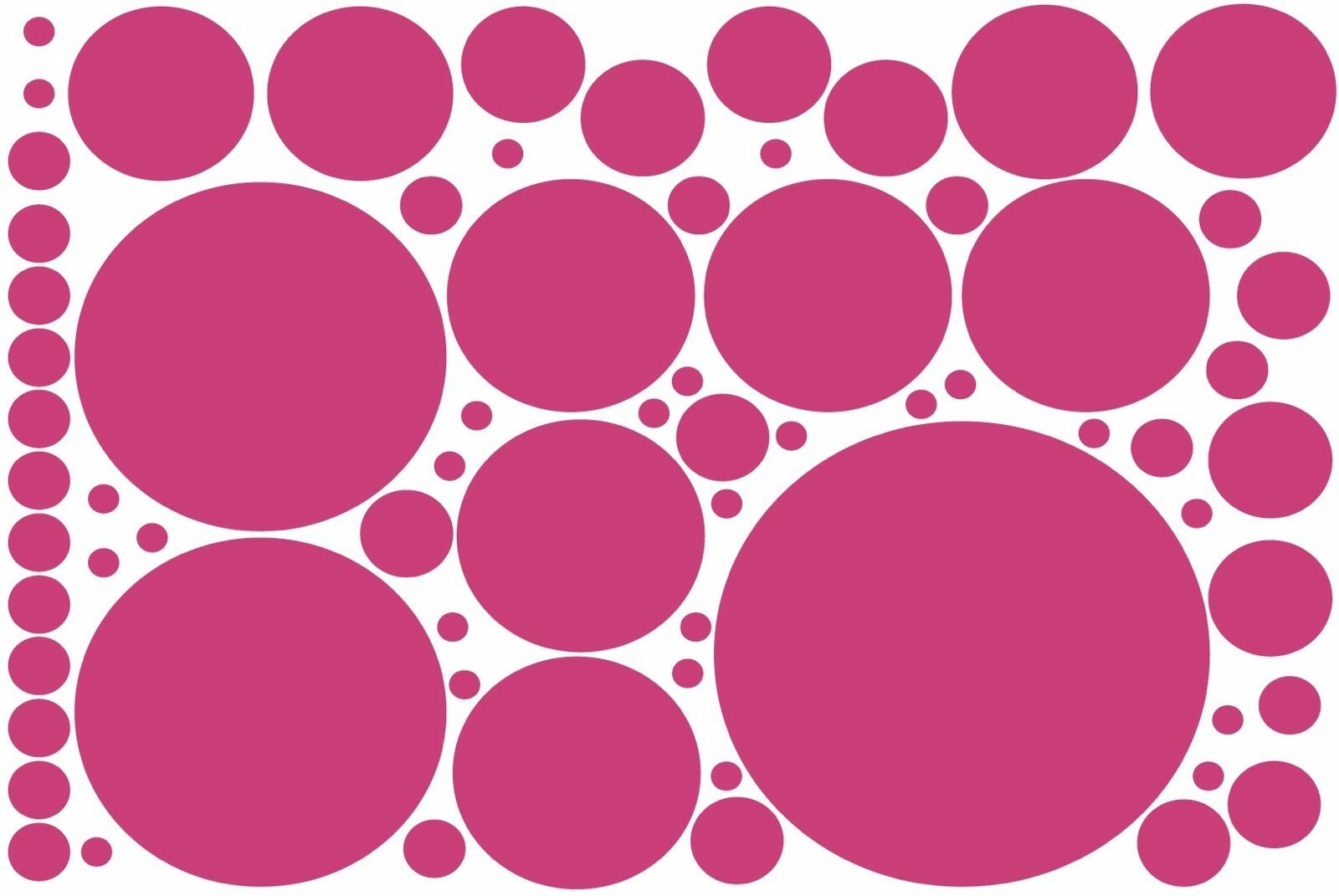 Rapid Vinyl 69 Random Various Sized Polka Dot Vinyl Decal Stickers Removable