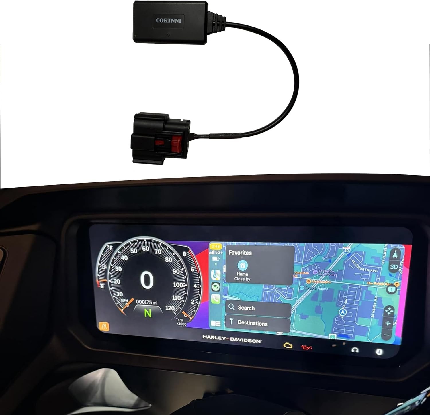 Wireless Carplay Headset Bypass Fit for Harley Davidson 2024-2025 Street Glide R