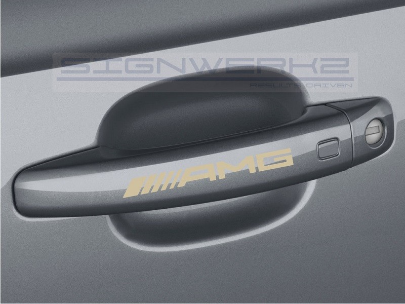 AMG Door Handle Decal Sticker logo Mercedes Benz – Set of 4