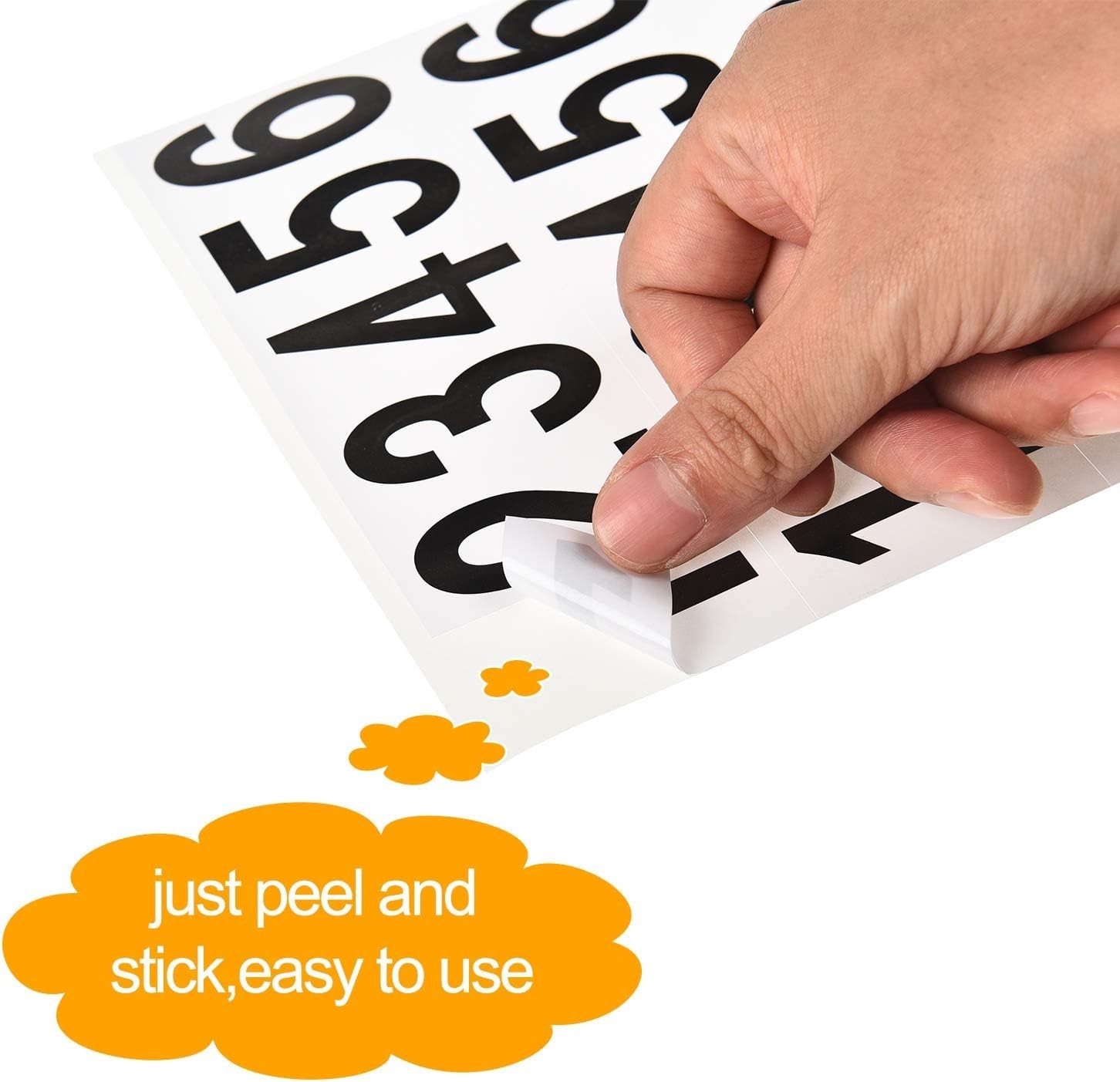 Reflective Mailbox Number Stickers – Waterproof Vinyl – 10 Sheets, 240 Pieces