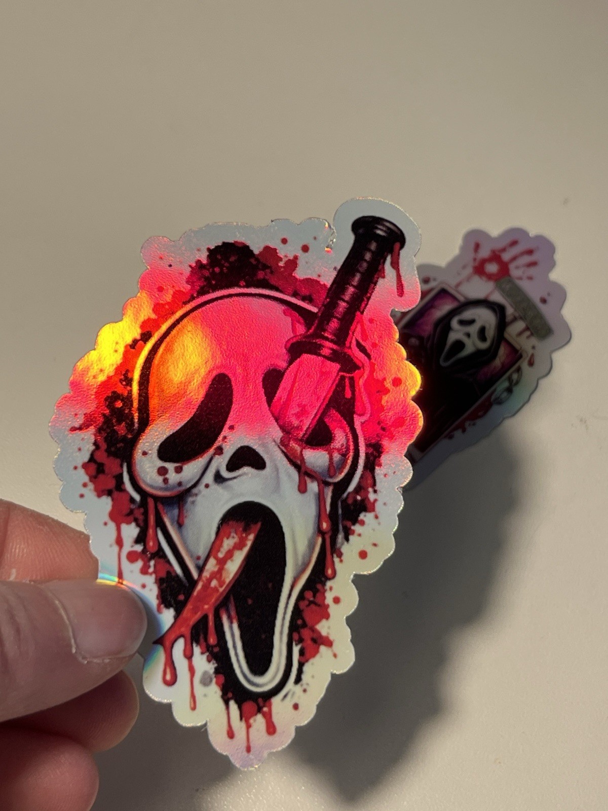 Scream Ghostface Holographic 3 Inch Waterproof Sticker Pack (2)