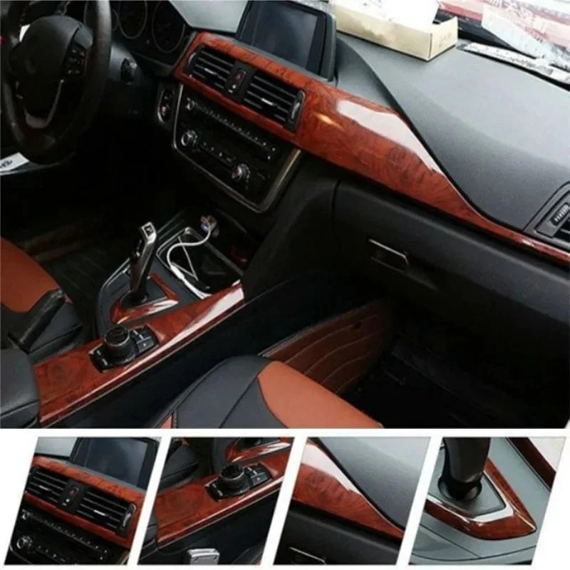High Gloss Wood Grain Vinyl for Car Interior Furniture Countertop Wrap Sticker