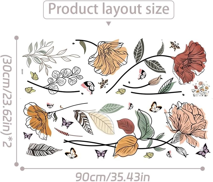 Brighten Any Room with Self-Adhesive Floral Wall Stickers – Kid-Friendly Design