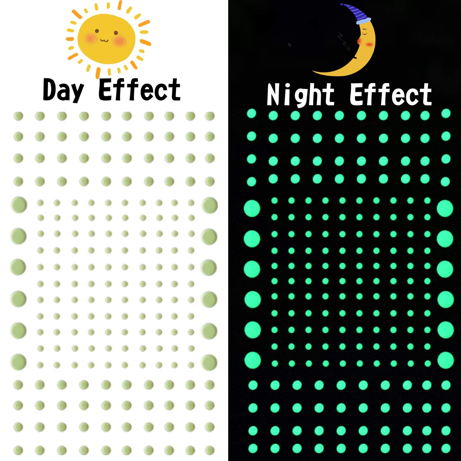 808 Pcs Realistic 3D Domed Glow In The Dark Stars Dots for Starry Sky Home Decor