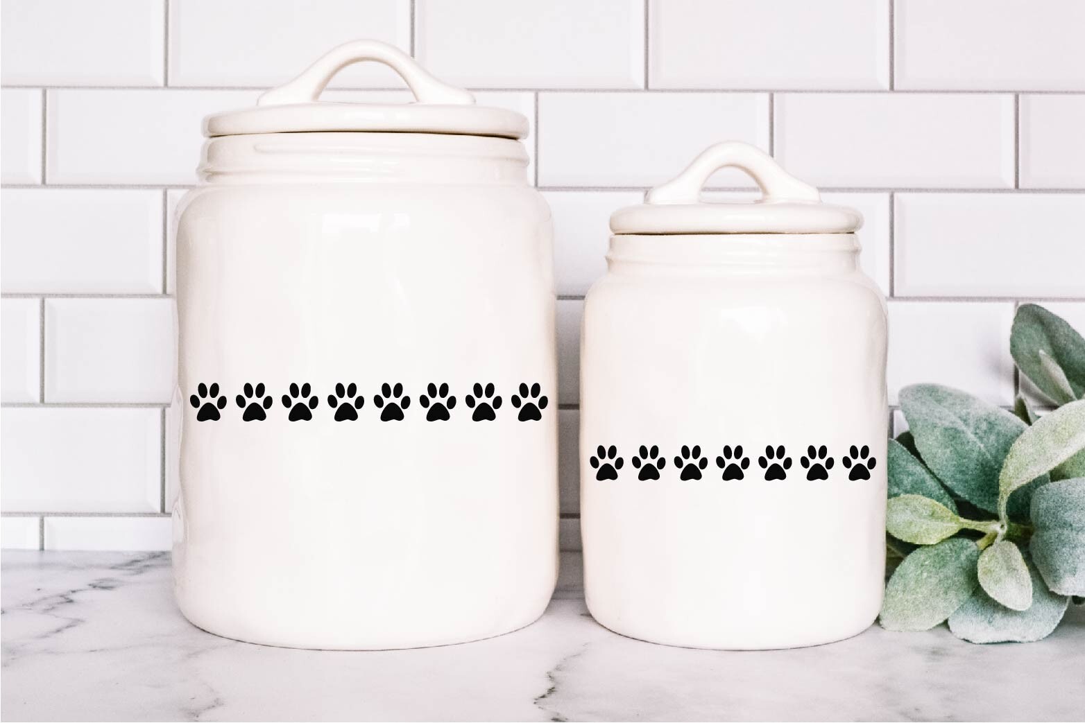 Set of 60 – 1/2 Inch Pawprint Decal Bundle Sticker Pet Dog Cat Paw Prints Small