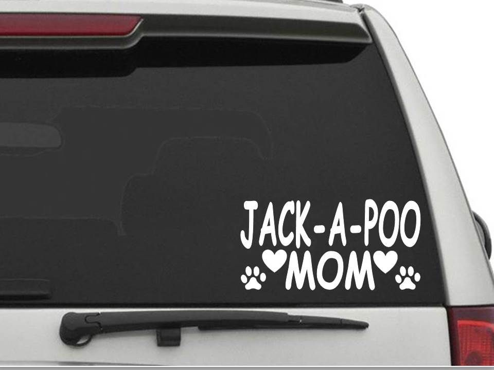 JACK-A-POO MOM Sticker Decal CW1235