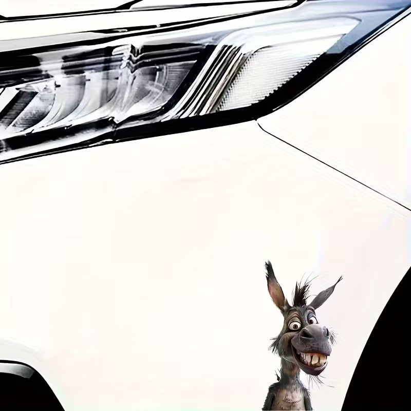 Silly Donkey Vinyl Stickers, Suitable for Laptop, Bottle, Truck, Phone Window 7"