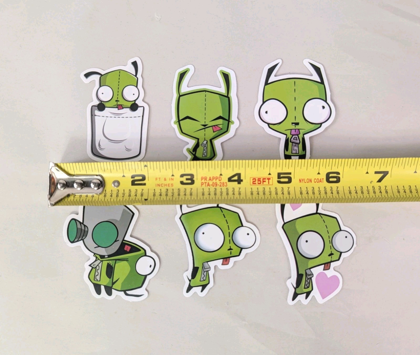 Set Of 10 Stickers Invader Zim & Gir In Dog Costume Alien Animation TV Show