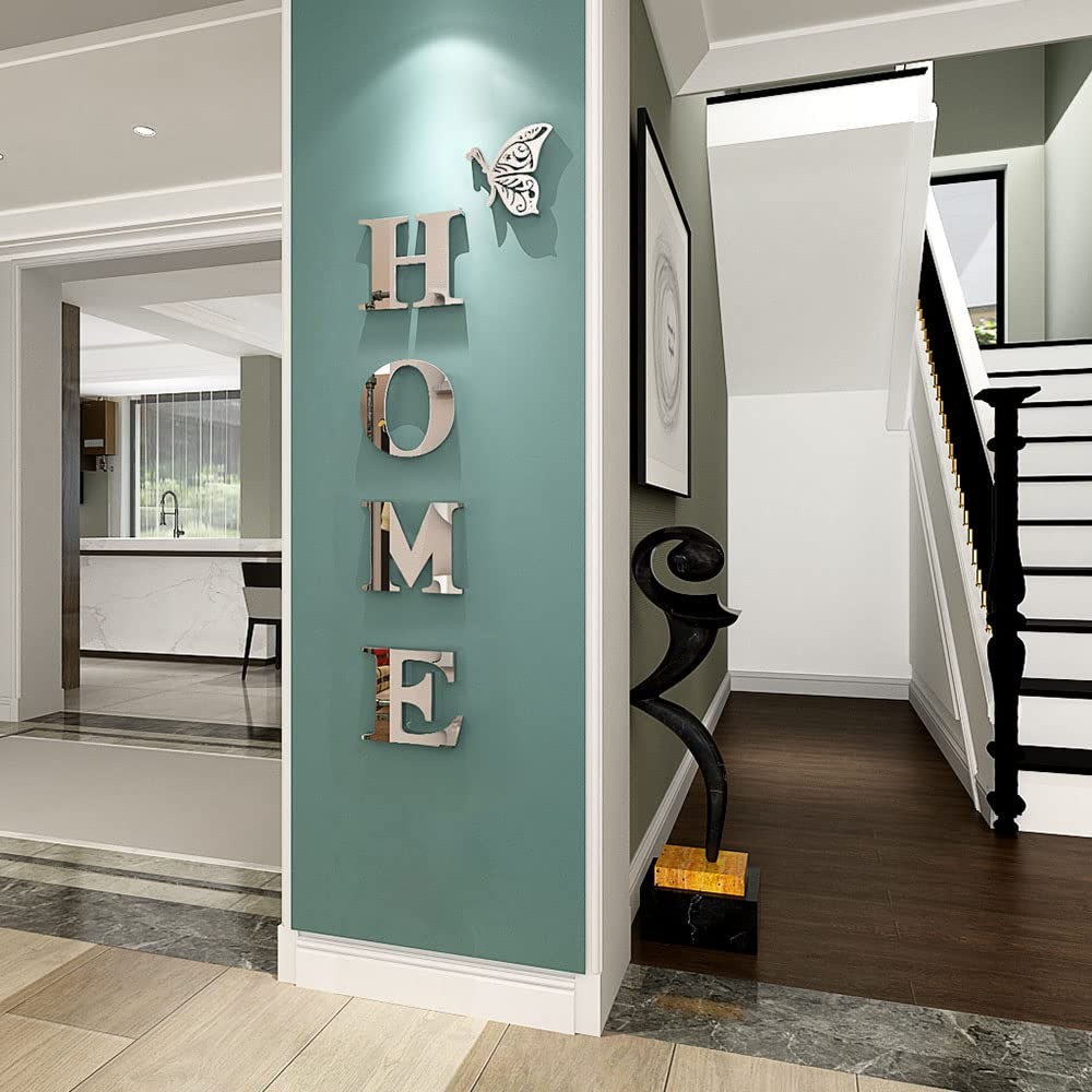 Doeean Home Wall Decor Letter Signs Acrylic Mirror Wall Stickers Decorations
