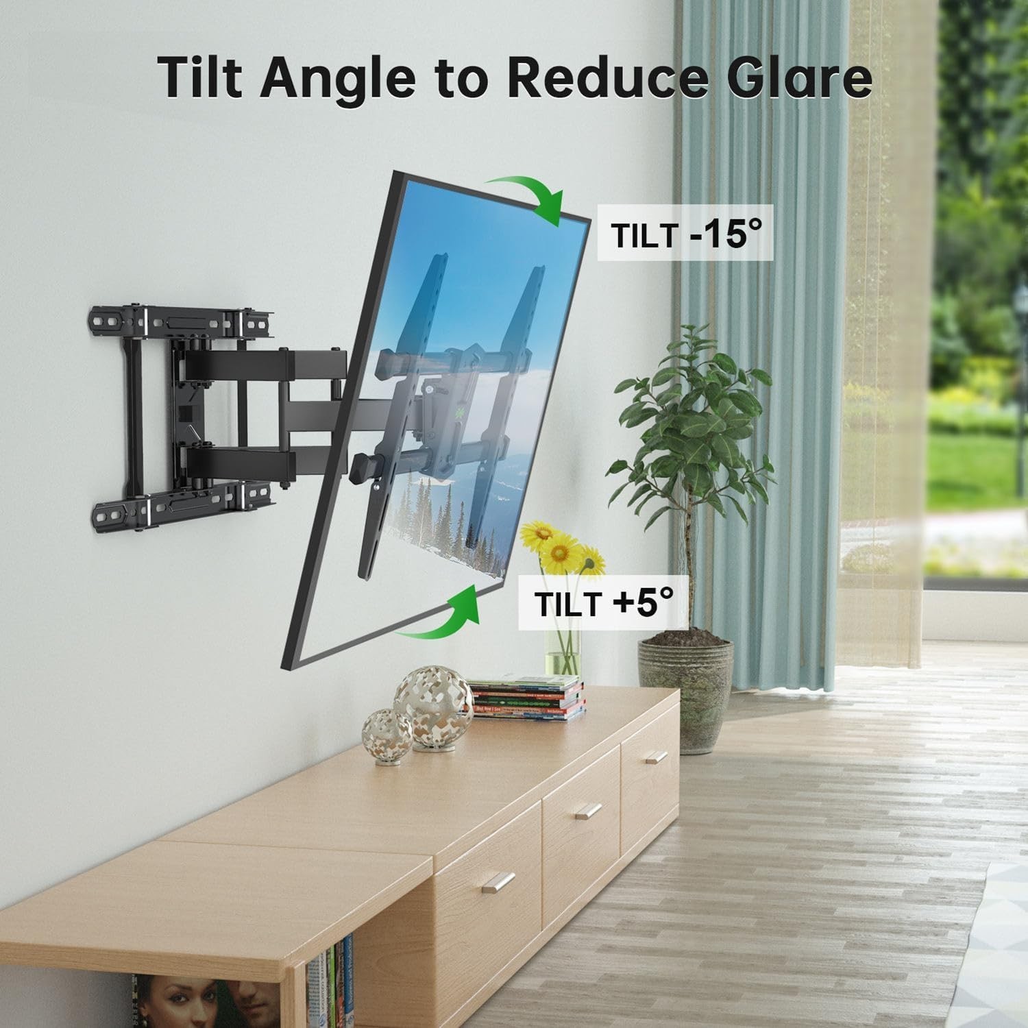 Ul Listed Tv Wall Mount For 42"85" Tvs Up To 110lbs And 8"24" Wood Studs Tv Moun