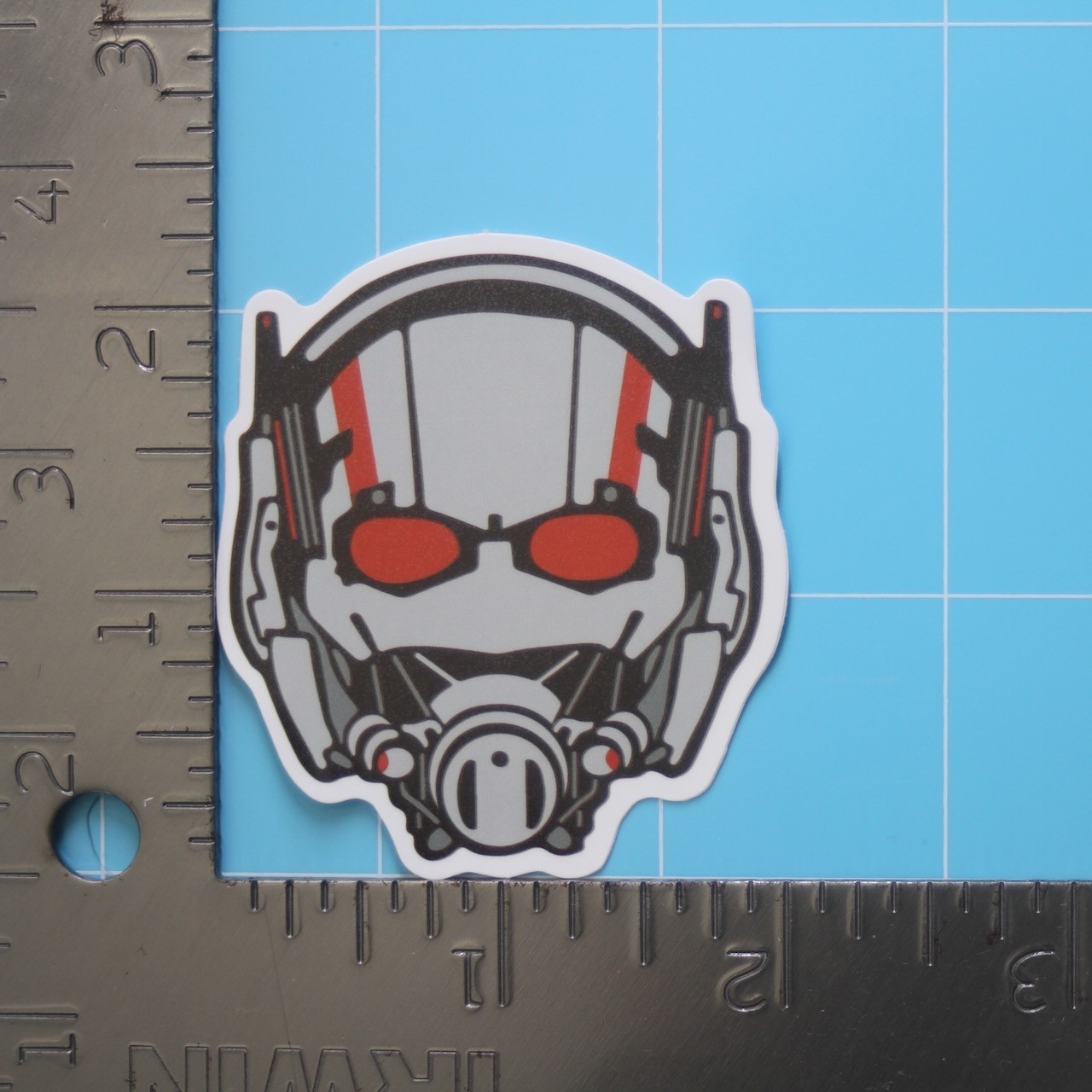 Marvel Universe Sticker (ANT-MAN HELMET) MCU Superheroes, Gloss PVC Decal