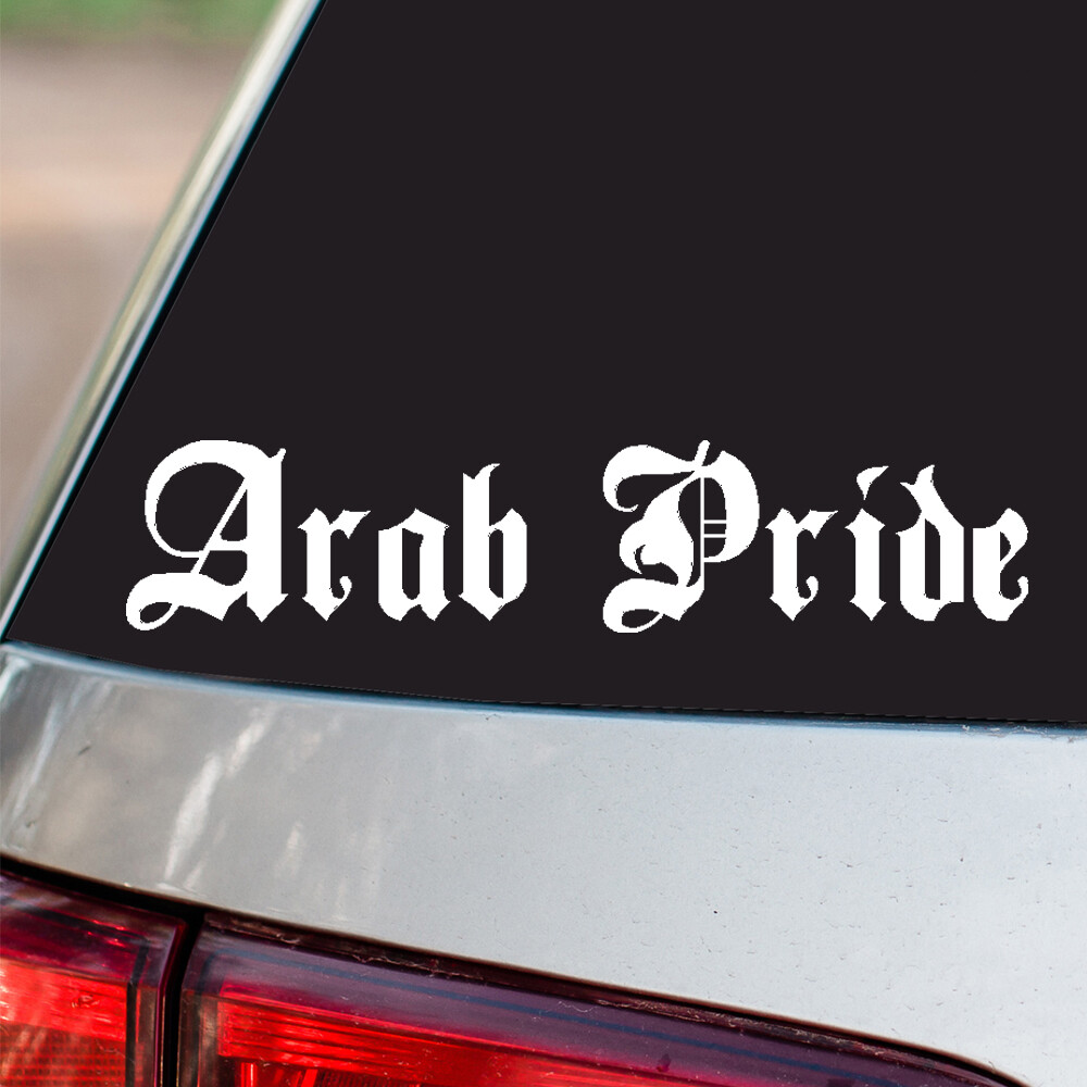 Arab Pride Vinyl Sticker Country Pride all sizes chrome and regular colors