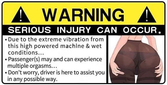 Funny Warning Panties Peek Slap Decal Anime Vinyl Window Sticker 5×3