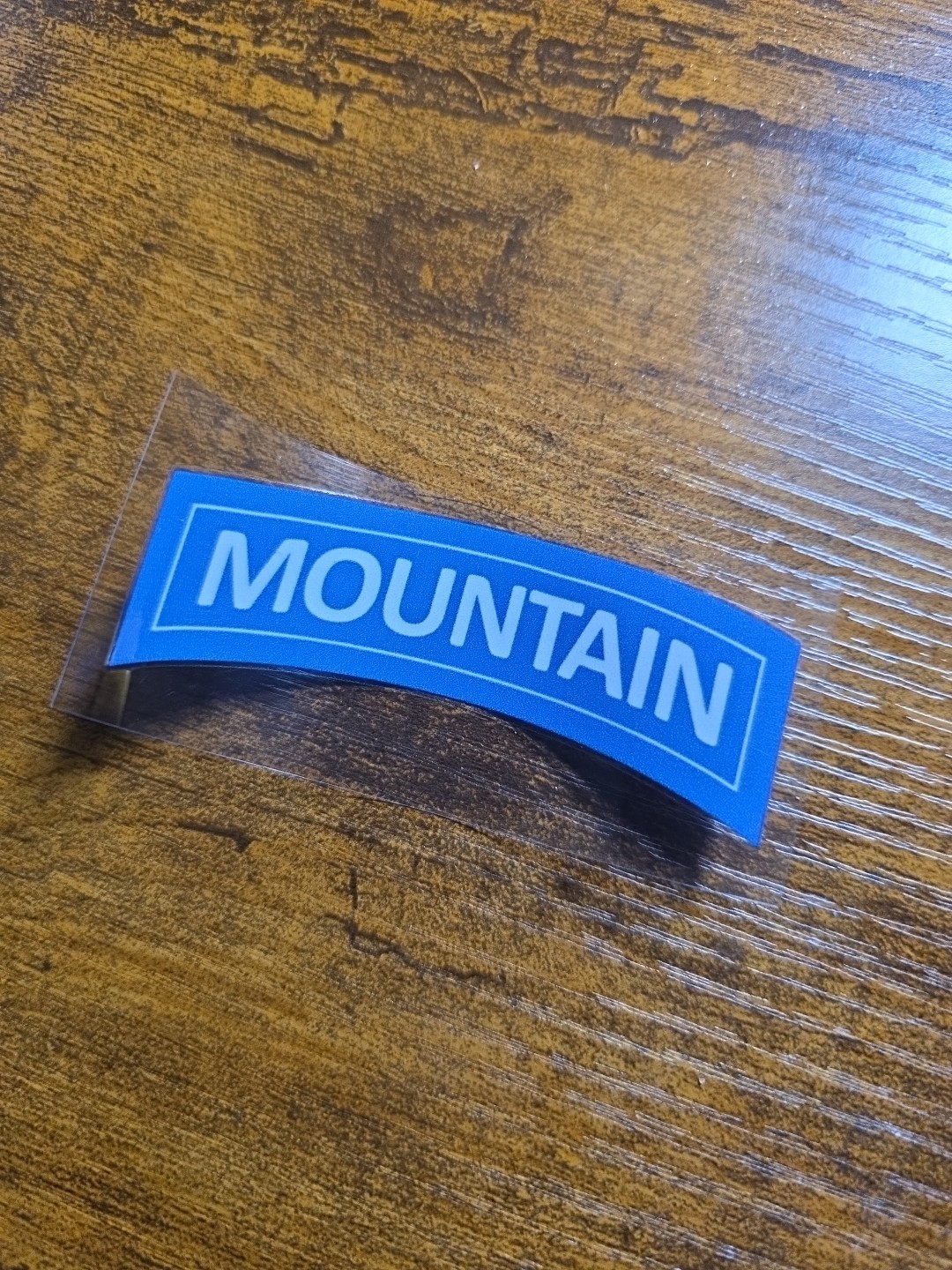 Mountain Tab BLU/ WHT 3in UV DTF Decal Waterproof Made In USA