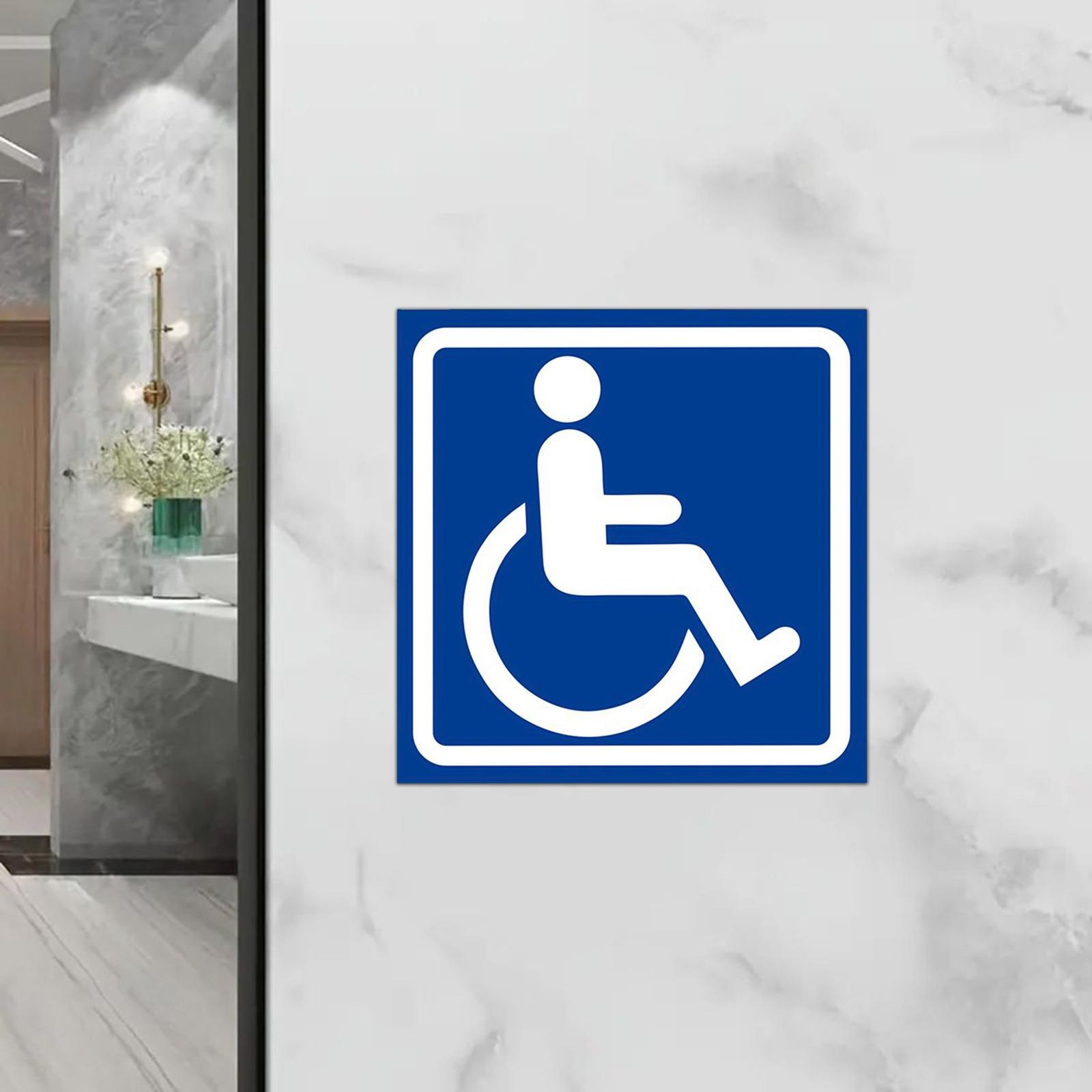 Handicap Sticker 4 Pieces 4.72 X 4.72in Waterproof Self-Adhesive Auto