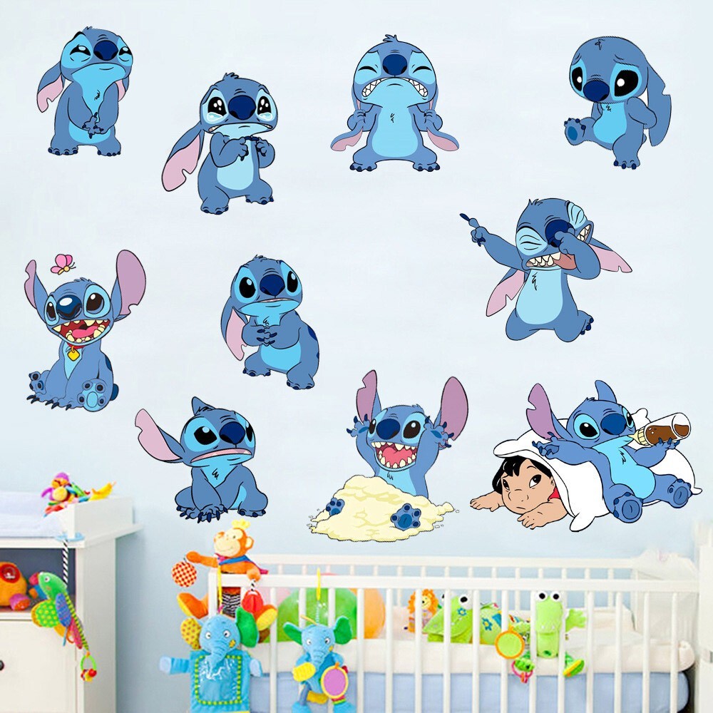 STITCH Kids Nursery Wall Stickers Bedroom Decal Art Vinyl Decals 20 Styles