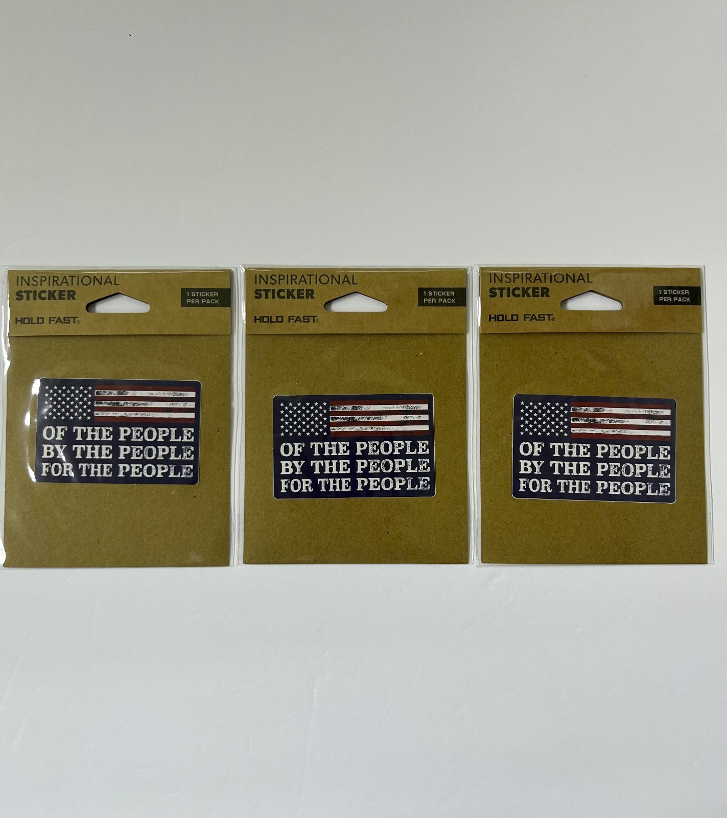HOLD FAST "Of The People" Inspirational Stickers – SET OF 3 – NEW!