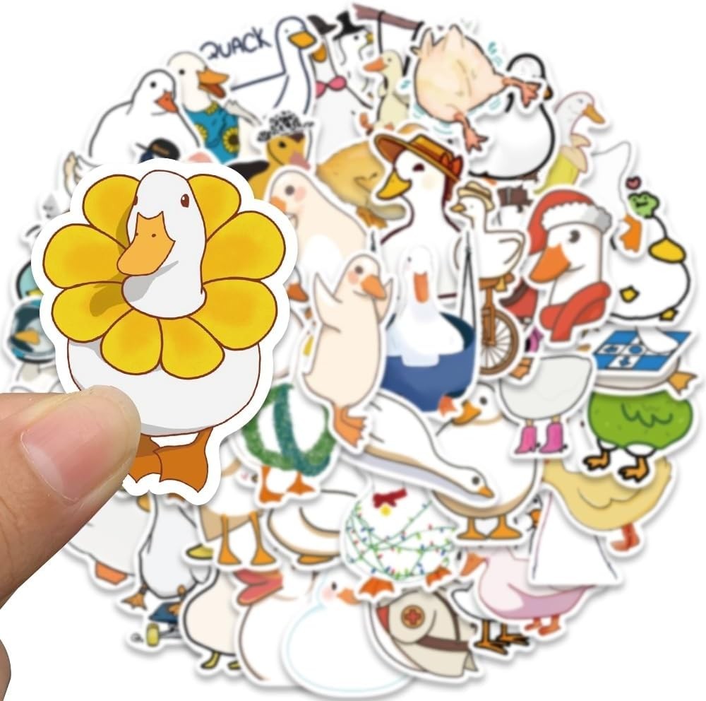 Cute Duck Stickers for Kids Teens Adults, Funny Cartoon Duck Stickers for Scr…