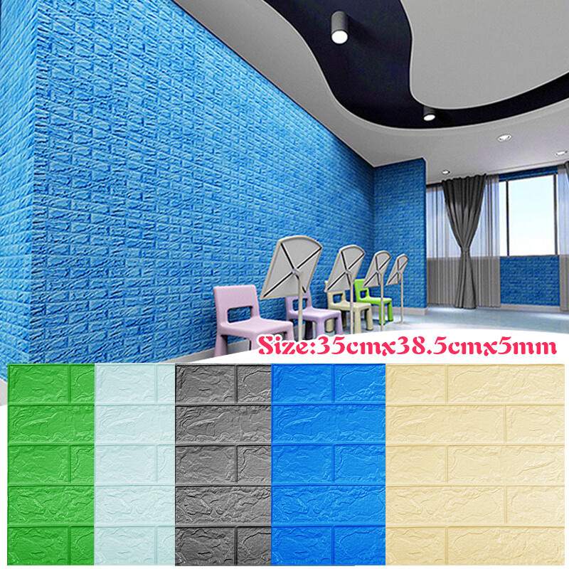 1PCS 3D Self Adhesive Brick Wall Tile Sticker Kitchen Bathroom Wallpaper Decor