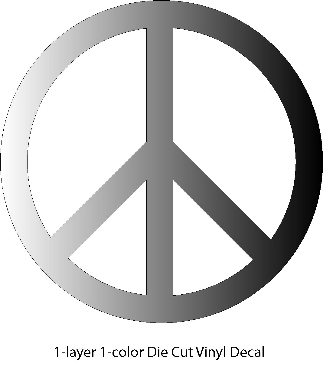2" – 24" Peace Sign Die Cut Vinyl Decal Sticker – Made in USA Same Day Shipping
