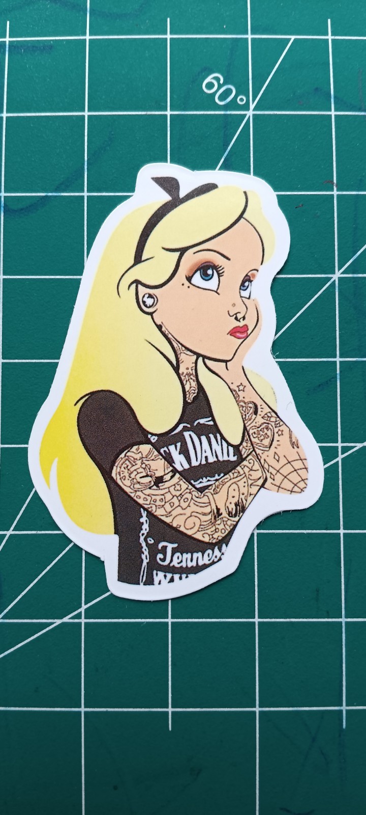DARK DISNEY PRINCESS VYNIL STICKER 3X2 INCHES