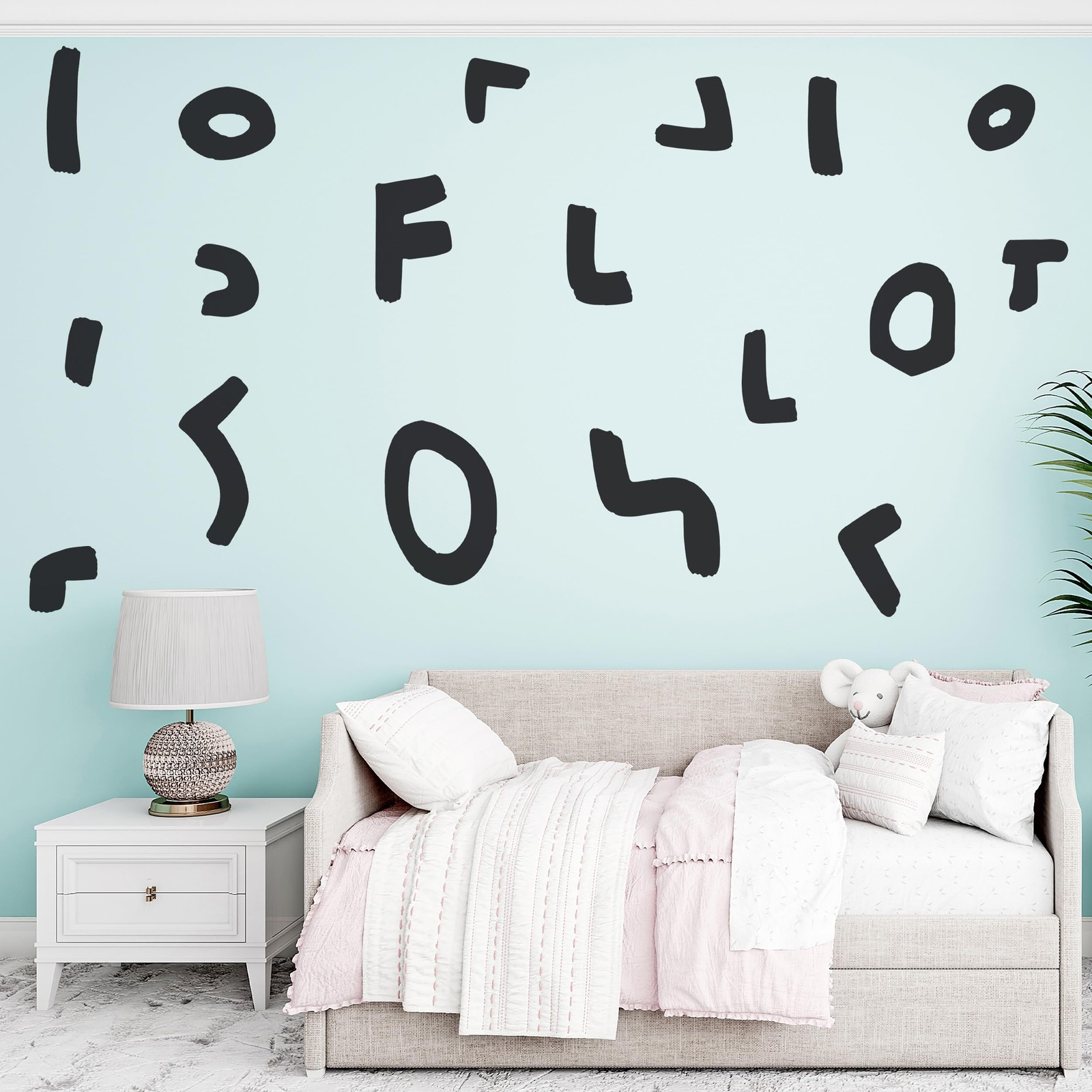 Abstract Shape Wall Decals, Peel and Stick Lovely Fun Irregular Geometry Shap…