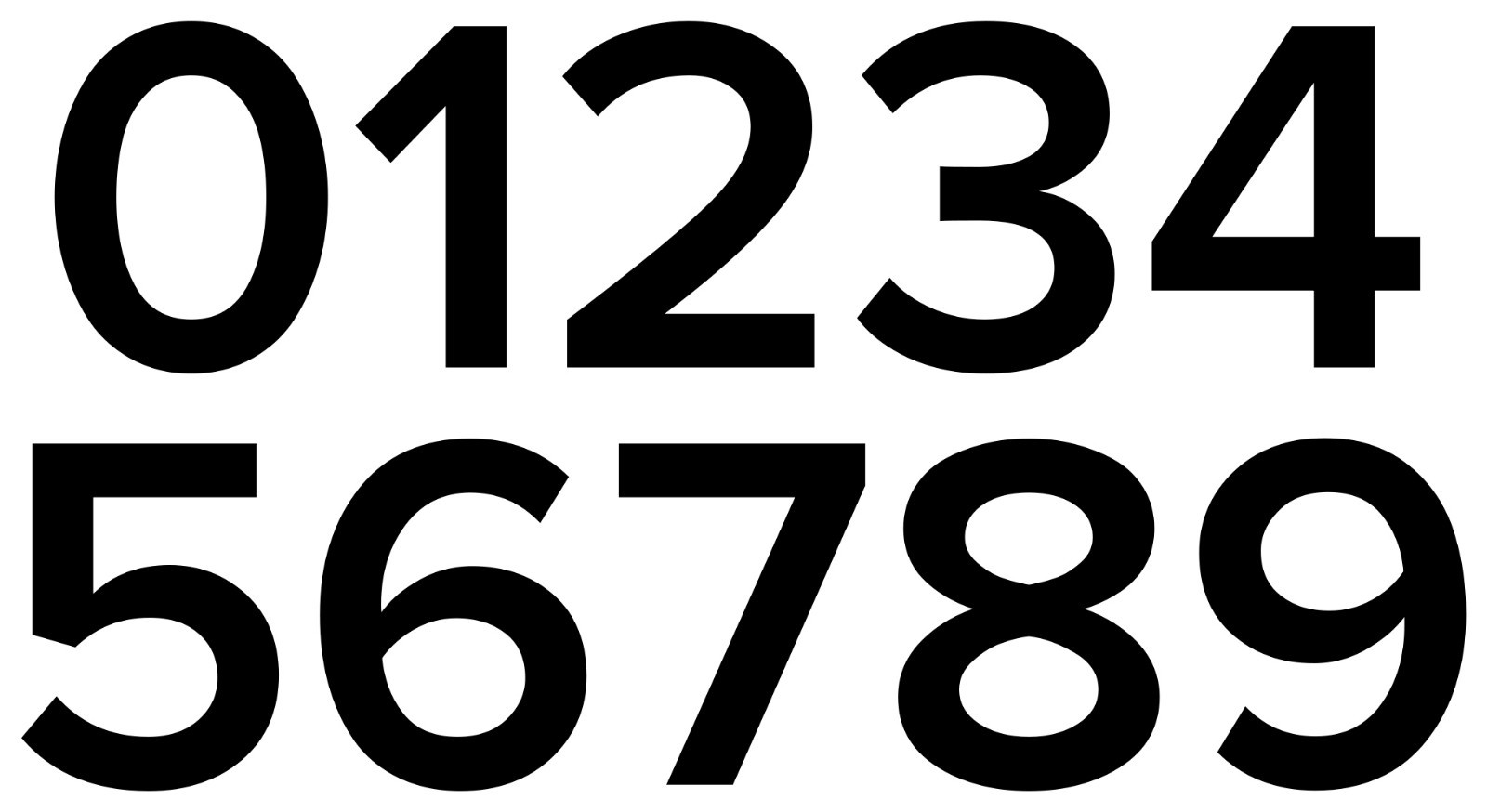 Large Modern Minimalist Storefront Numbers Vinyl Decal Business Window Proxima