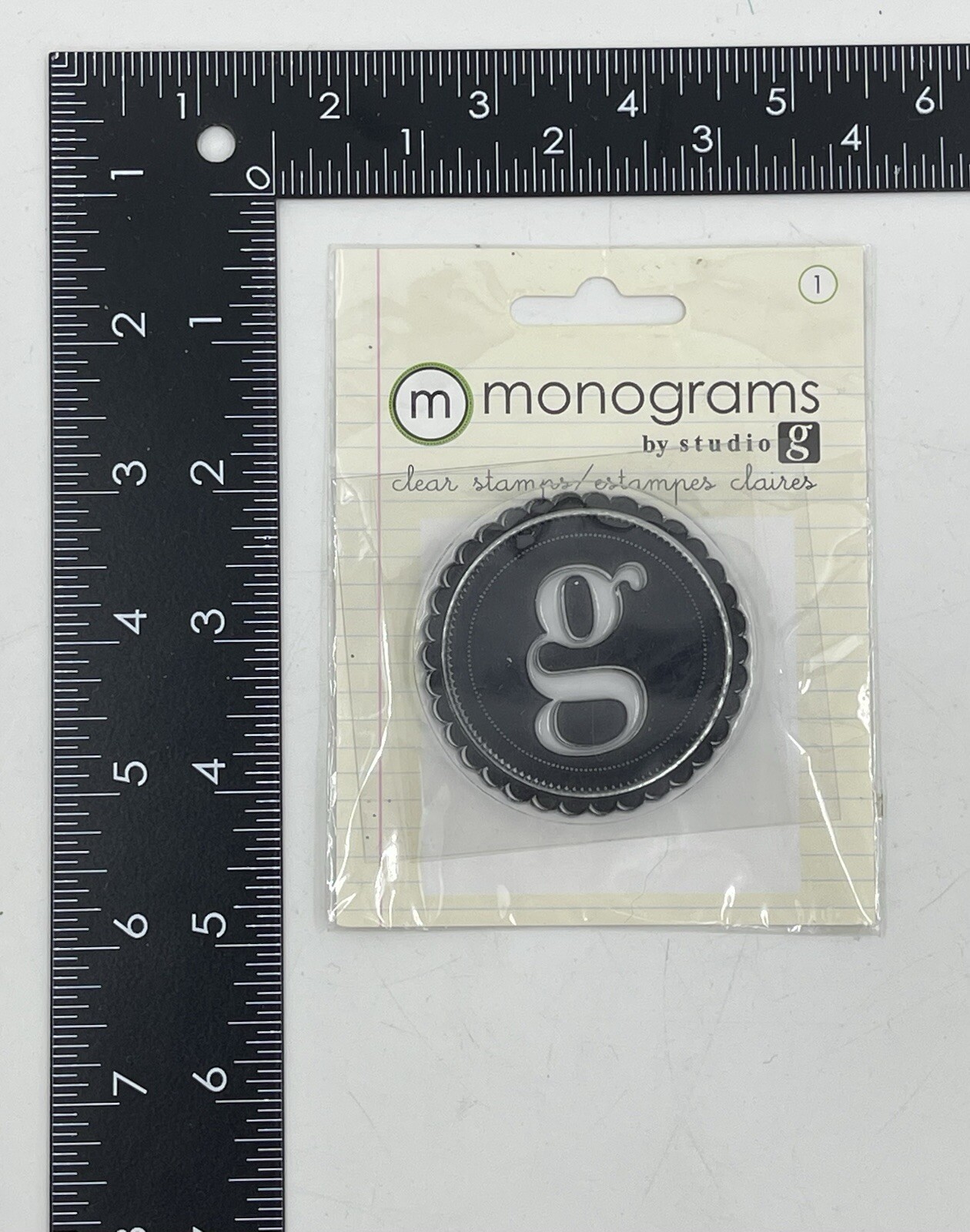 Monograms by Studio G Letter “g” Lower Case Cling Rubber Stamps New NIP
