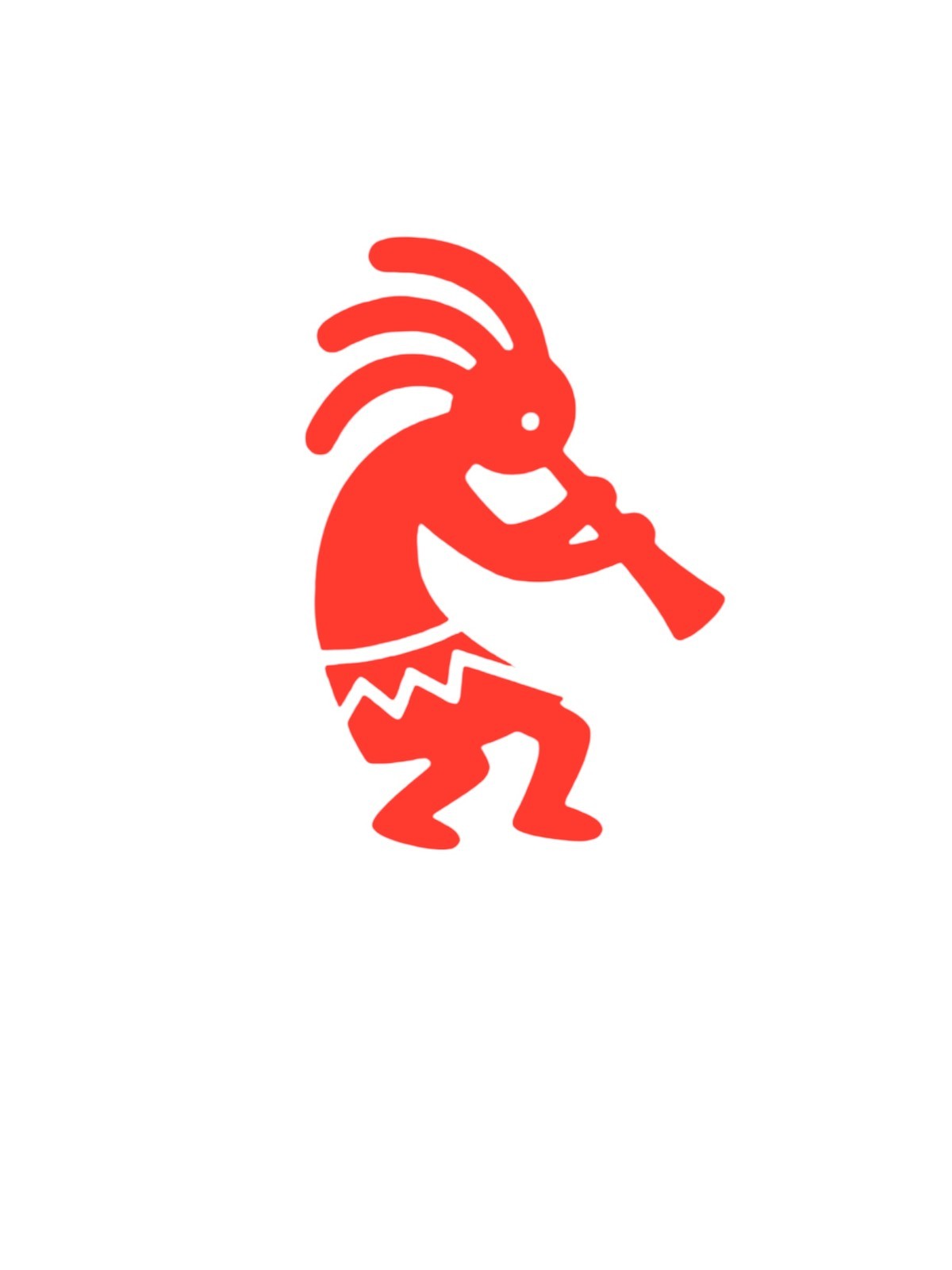 KOKOPELLI TRUMPET #1 Decal for car Windows Laptops Any Smooth Surface