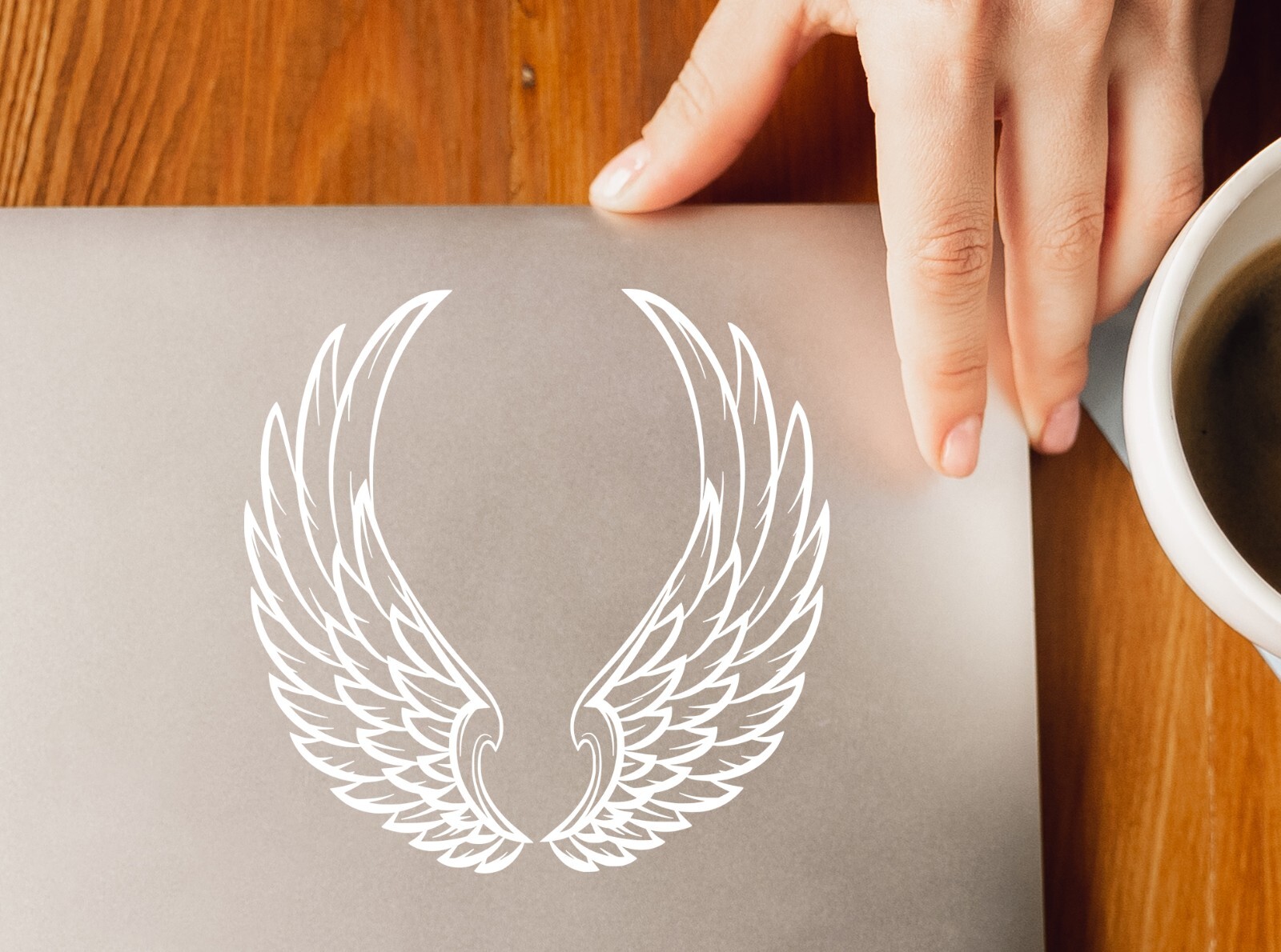 Angel Wings Vinyl Decal V11 | Custom Wing Stickers | Die Cut Sticker