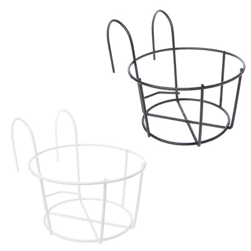 Hanging Plant Iron Racks Metal Fence Planter Indoor Outdoor Garden Yard Decor