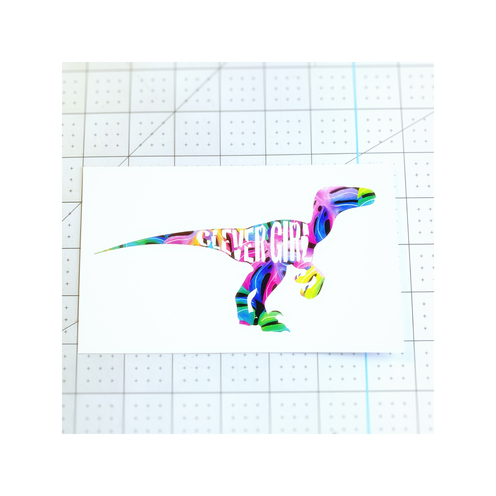 6" Jurassic Park Clever Girl Velociraptor Raptor Movie Vinyl Decal Sticker