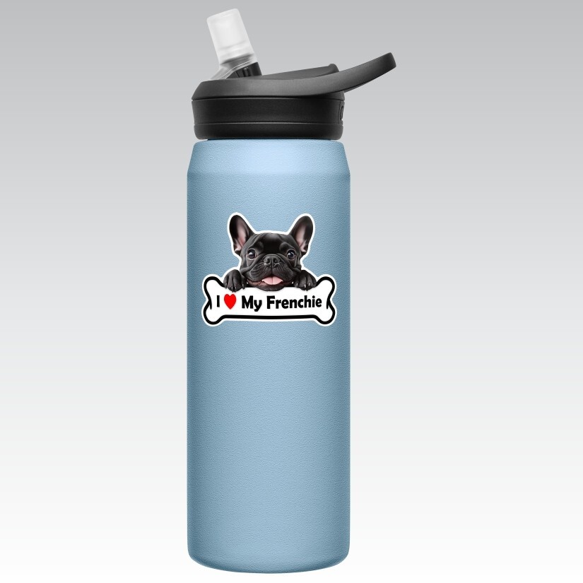 I Love My Frenchie, French Bulldog, Sticker, Peel N' Stick, Different Sizes