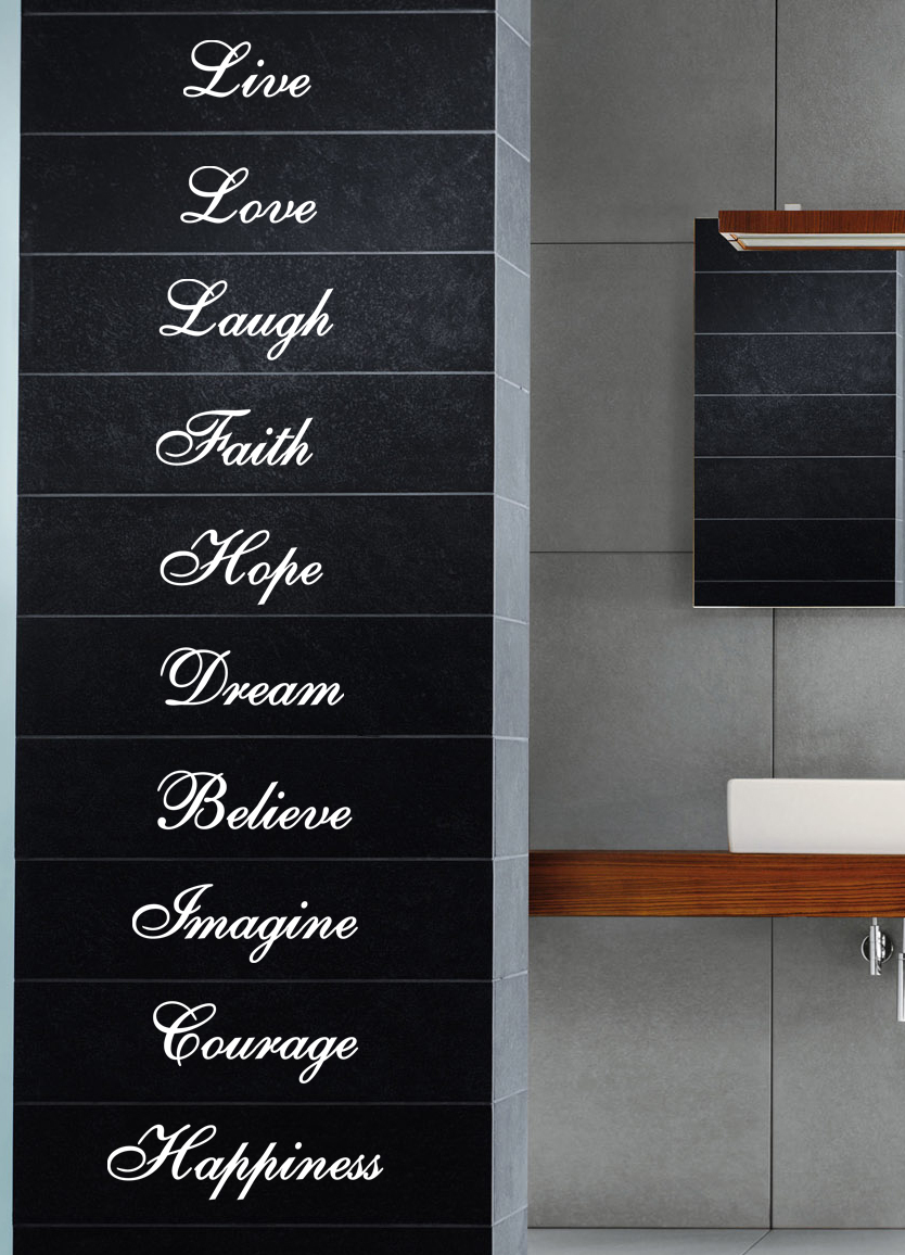 10 Words Wall Quotes Art Vinyl Stickers, Home DIY Wall, Stairs Art -HIGH QUALITY
