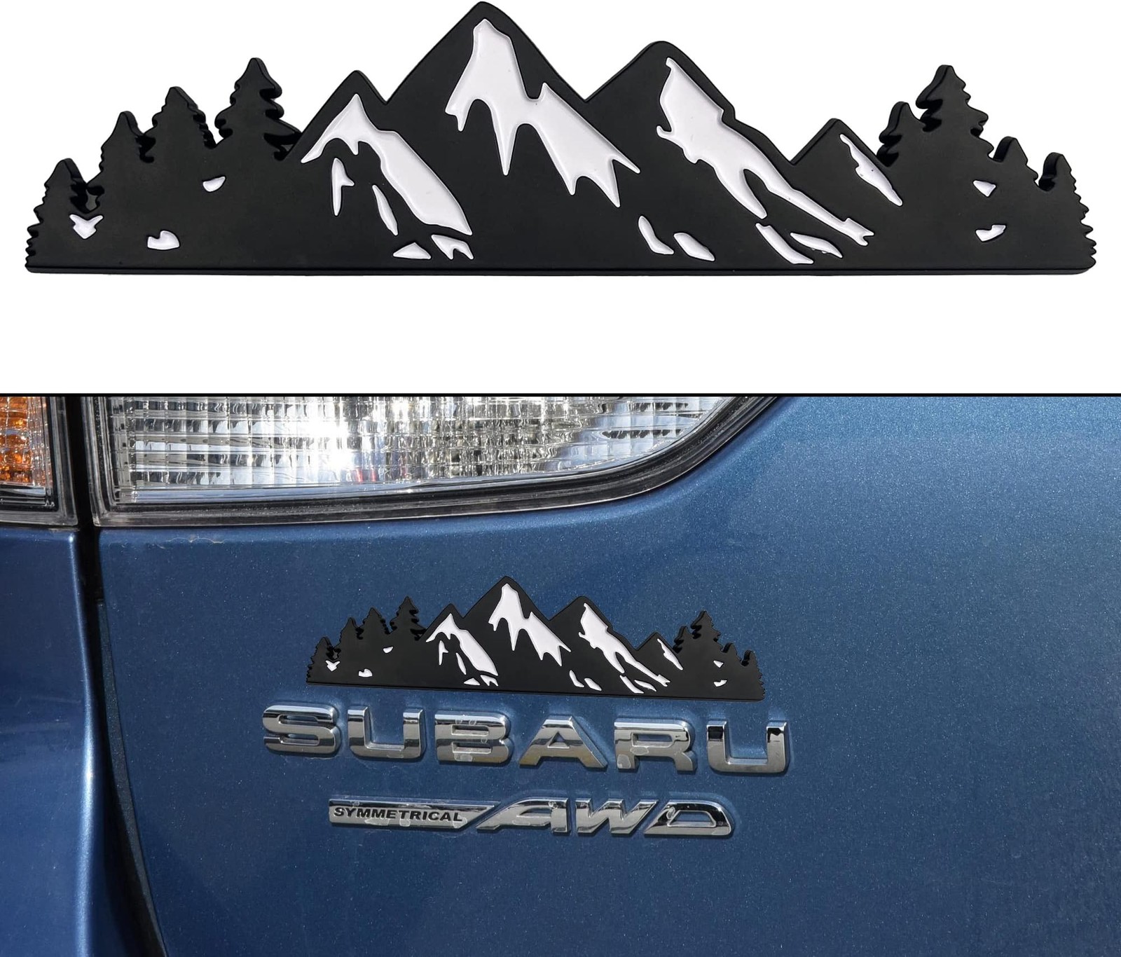 Zhizhong 7 Inch Snow Mountain Tree Emblem, Trunk Tailgate Mountains Graphic B…