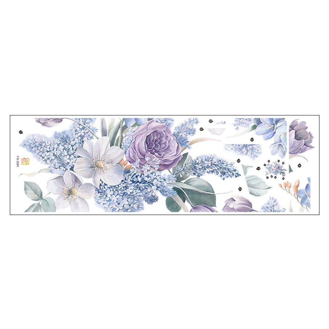 Removable Floral Wall Stickers Waterproof Vinyl Art Flower PVC Decals Home Decor