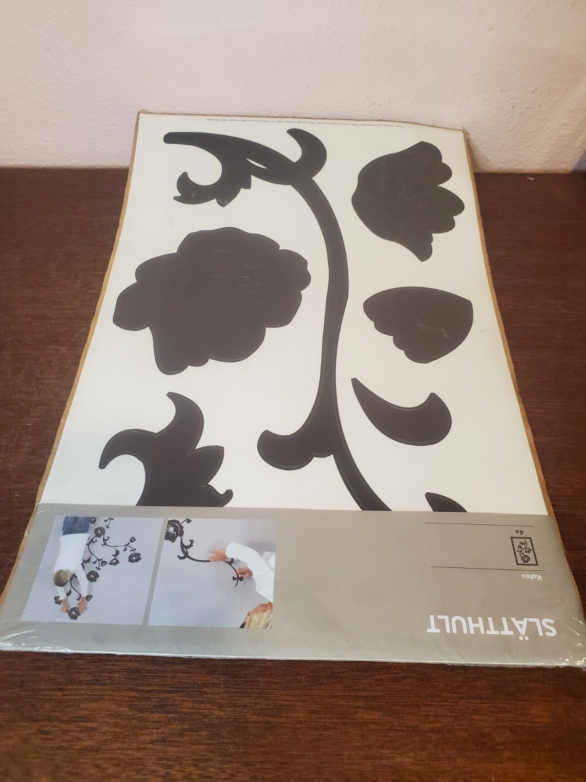 IKEA SLATTHULT KALOU WALL STICKERS 001.200.07 BLACK FLOWERS 2006 – NEW IN PACK!