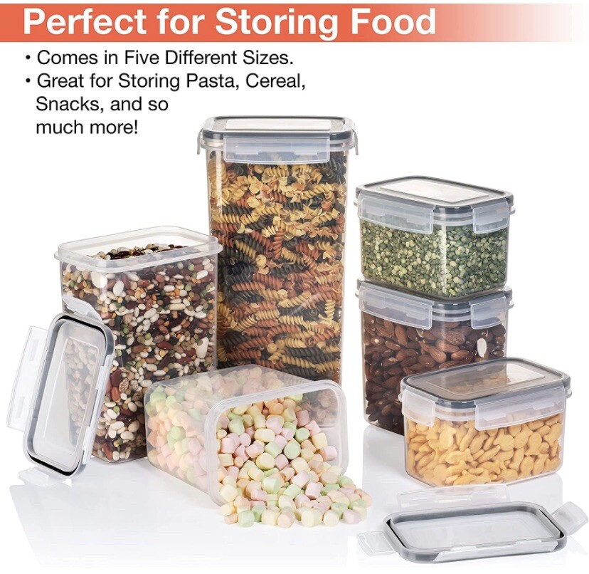 14-Piece Airtight Food Storage Containers Kitchen Organization Set For Pantry