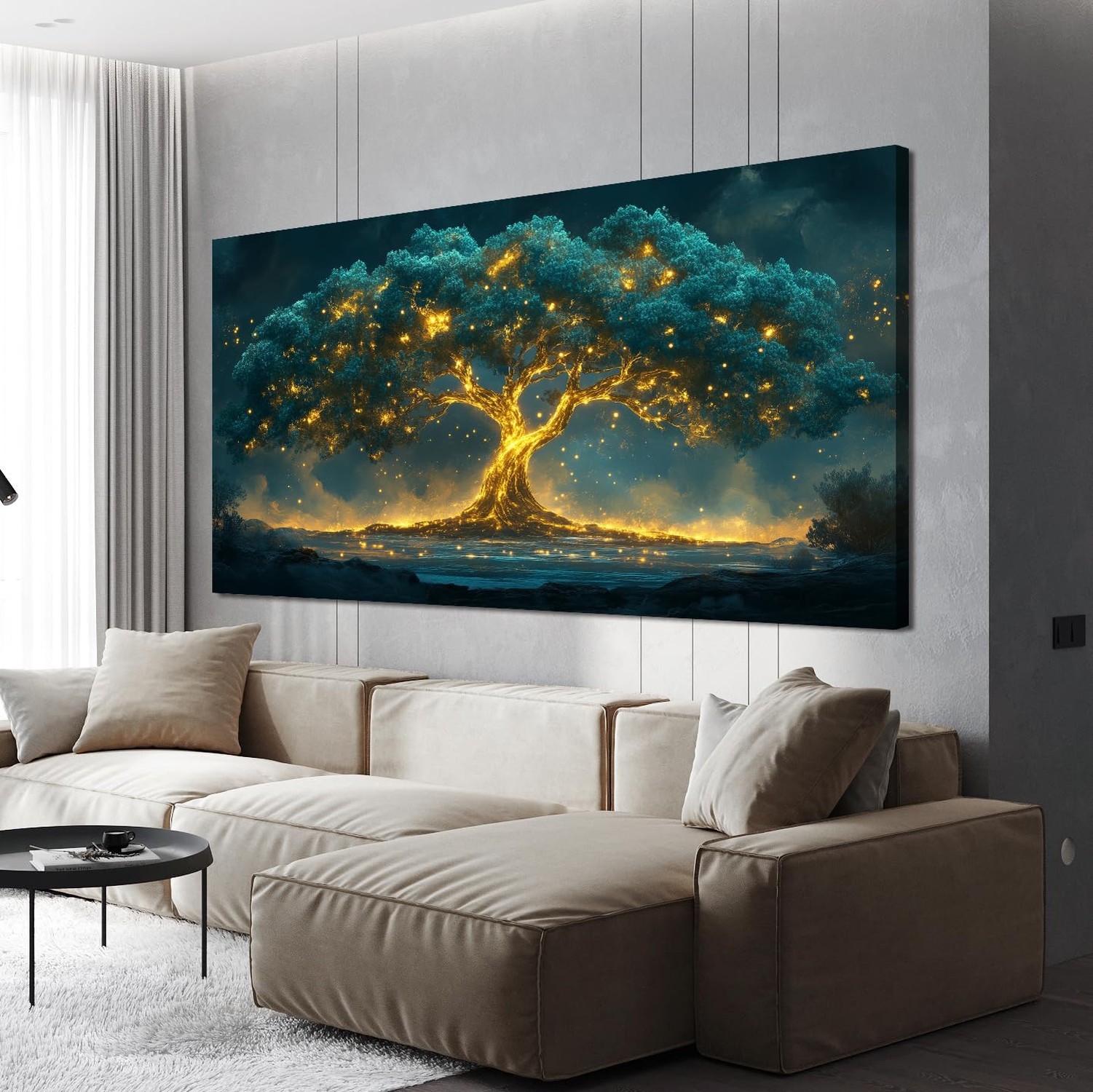 Canvas Wall Art Decor Artwork for Walls Green Wall Art Decor Tree of Life Wal…
