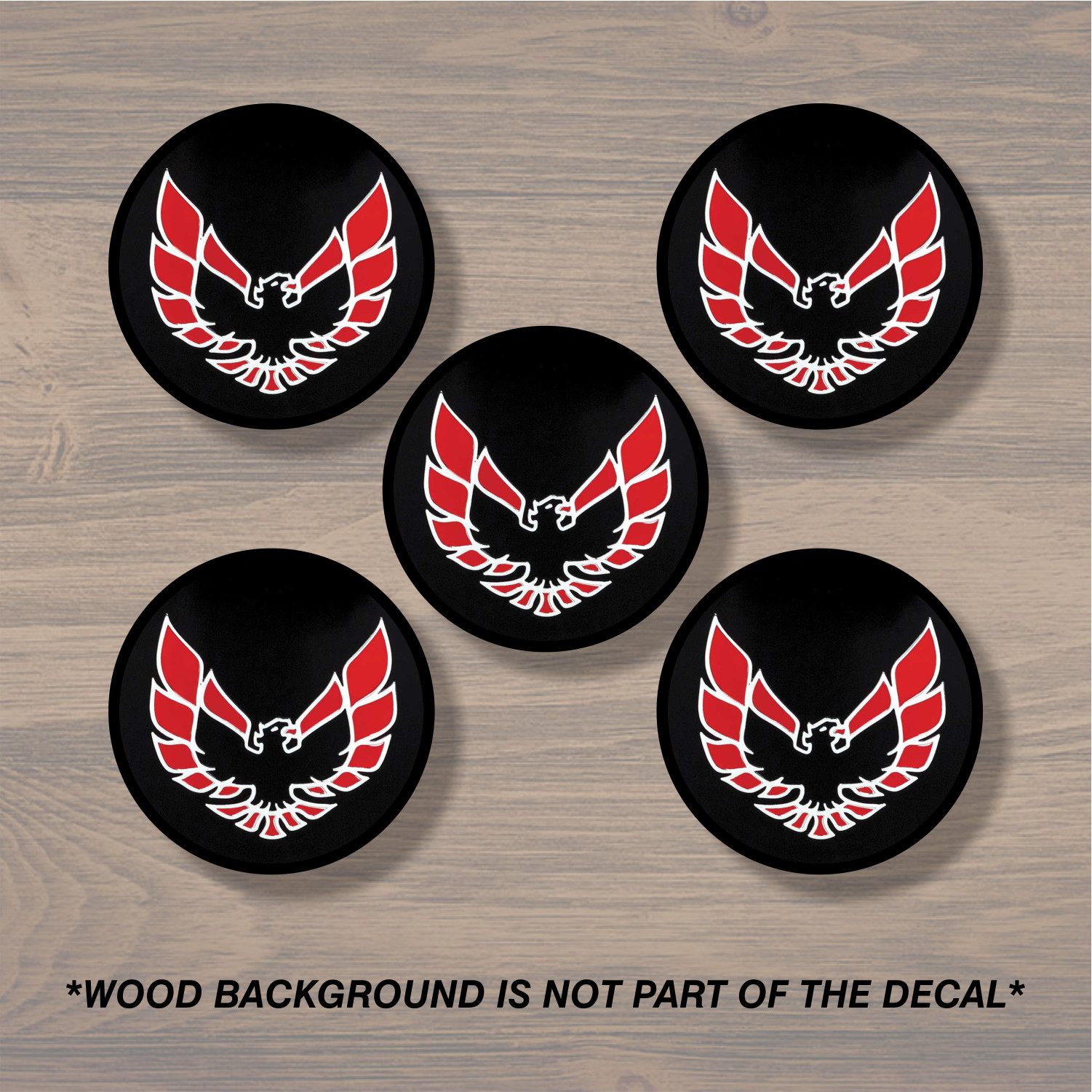 Vinyl Decal Sticker Overlays Fits Pontiac Trans Am Firebird Wheel Center Cap x5
