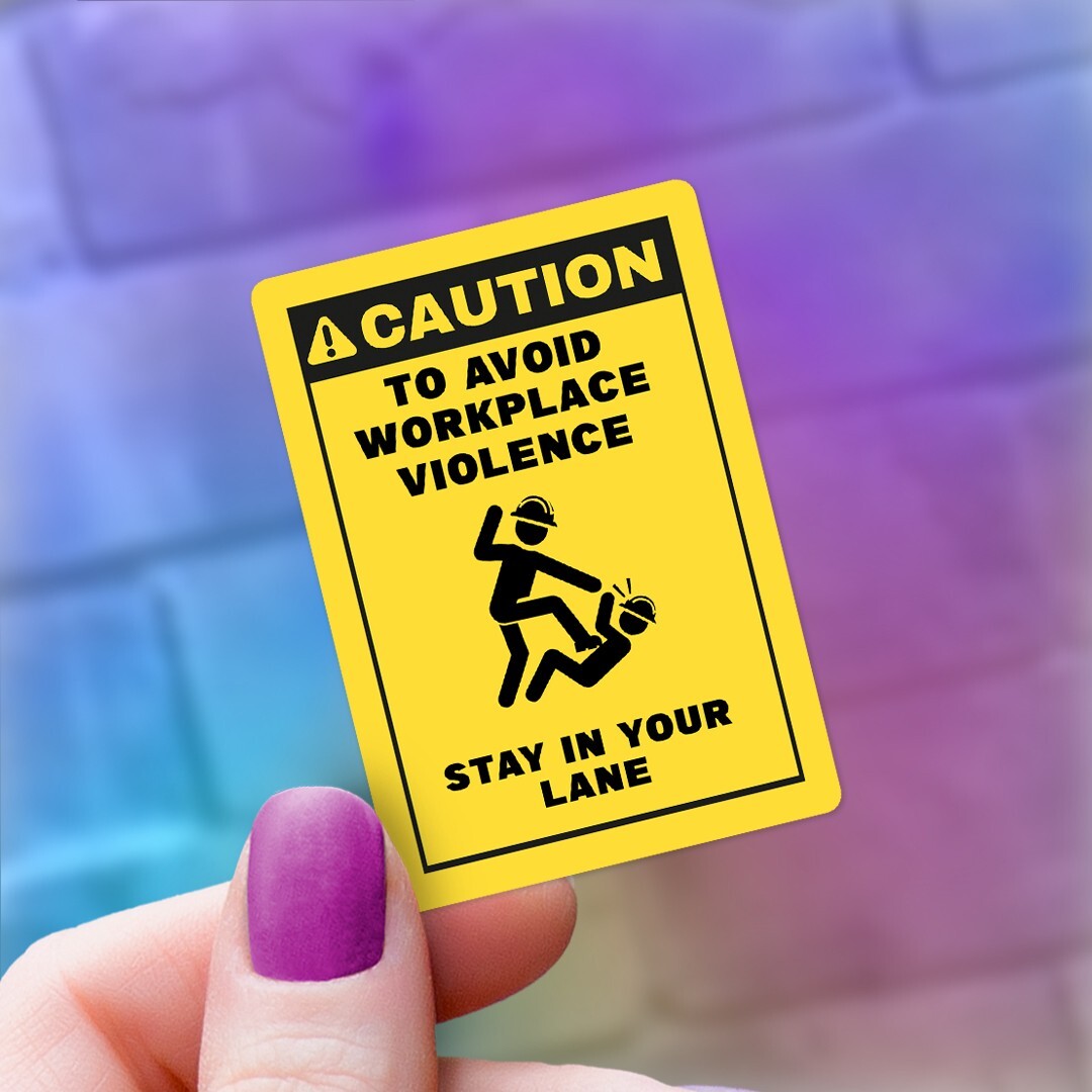 Funny "Stay in Your Lane" Workplace Humor Vinyl Sticker