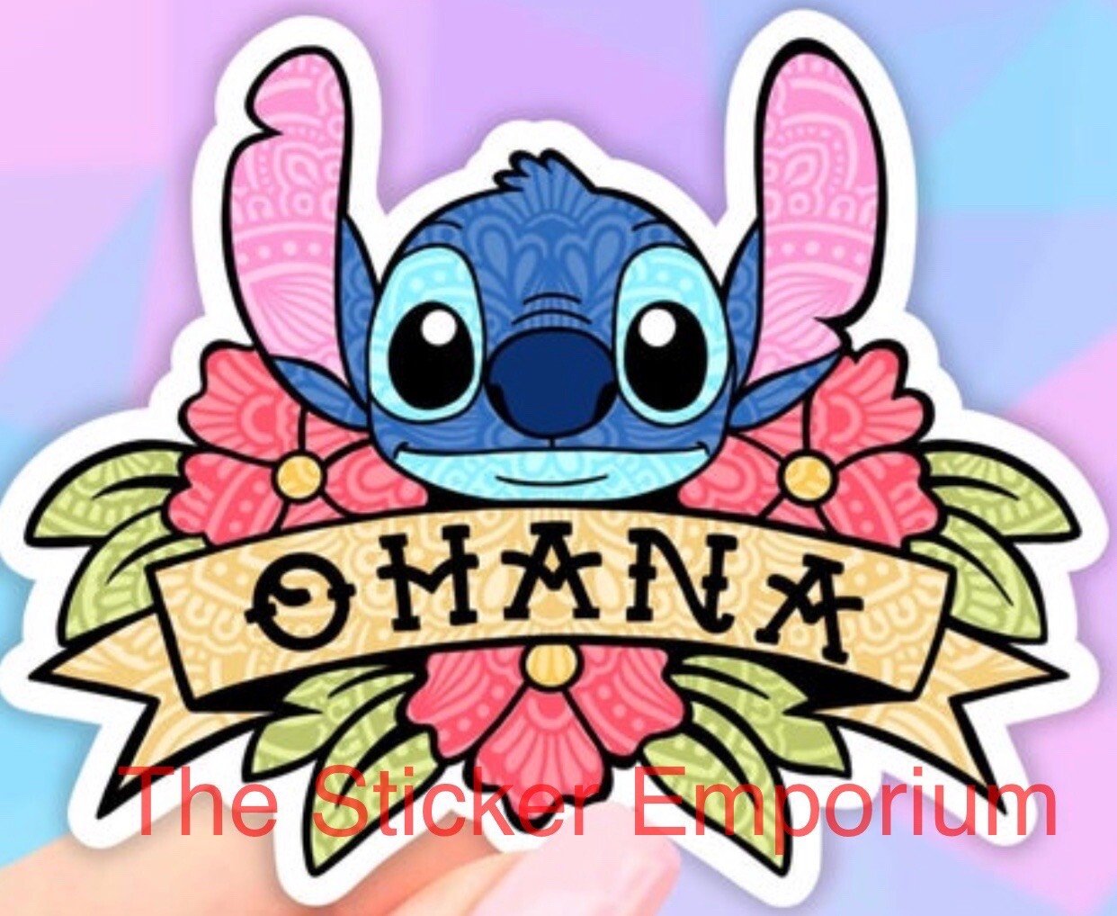 Ohana Stitch Sticker Lilo And Stitch Kawaii Calconanias Varro Disney Decal