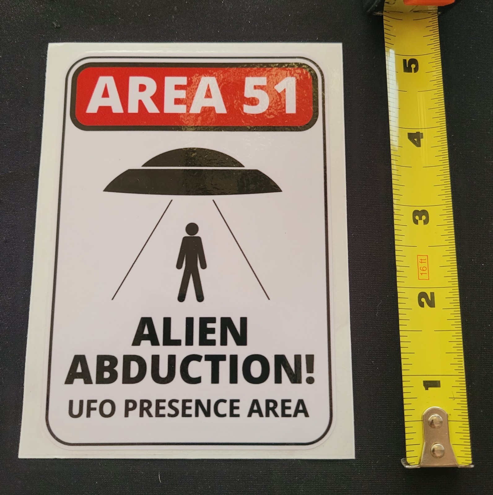 A-11 Area 51 Alien Abduction Vinyl Car Decal Window Laptop Mirror UFO 4" x 5"