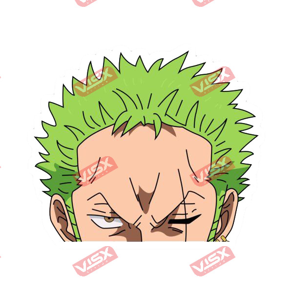 Roronoa Zoro One Piece Anime Bumper Sticker Peeker Car Decal Funny