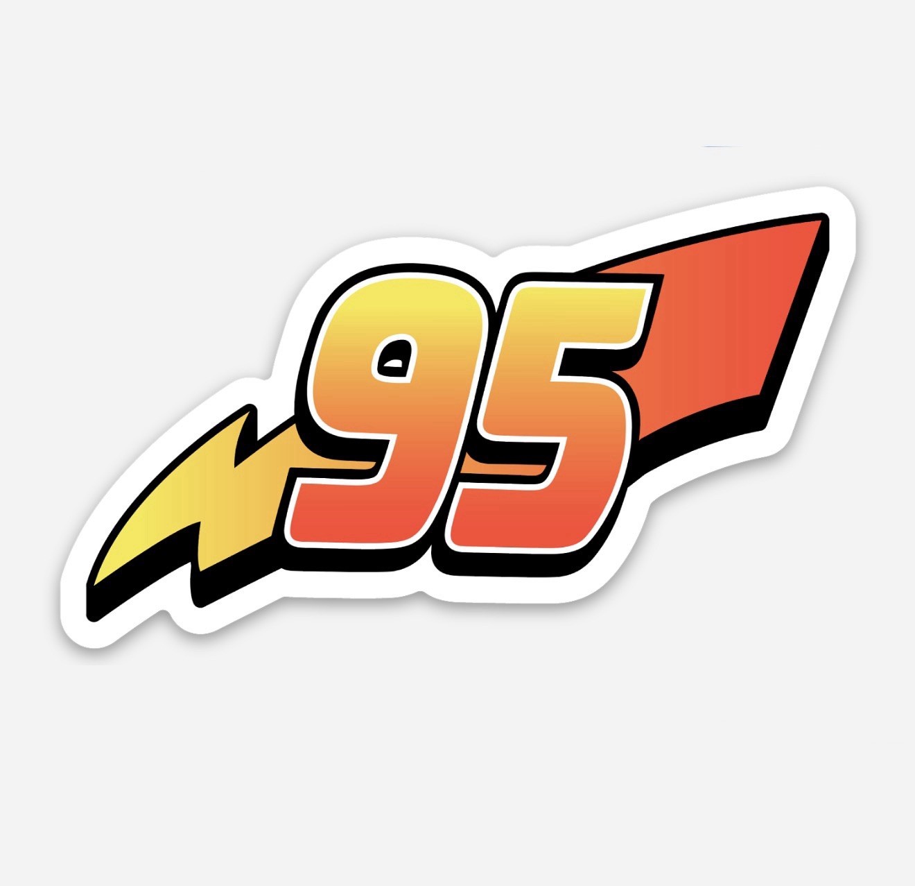 3 inch Cars Sticker Lightning McQueen Disney Decal Matte Finish Dishwasher Safe